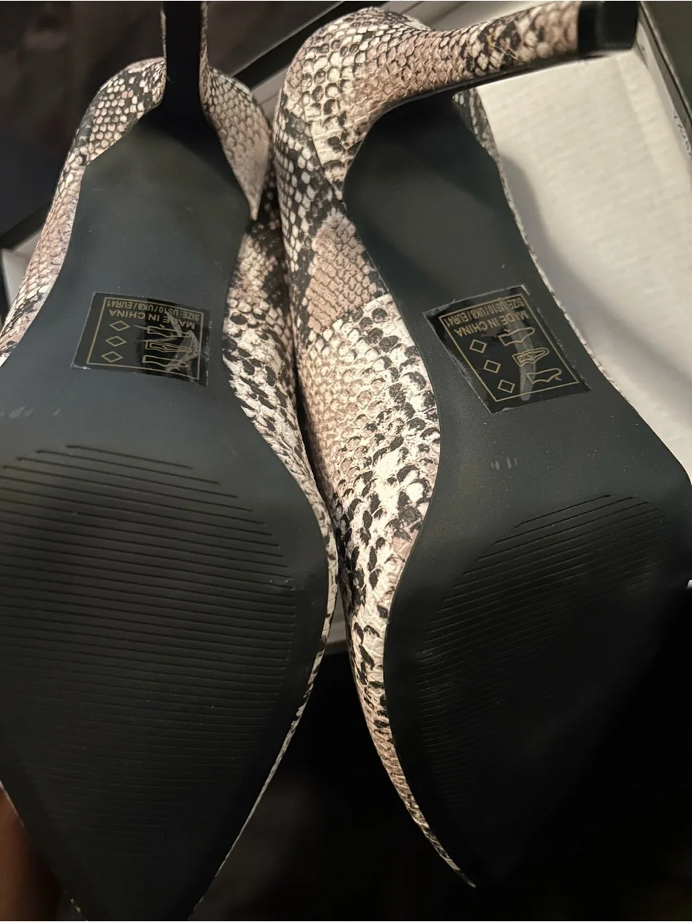 Snake-Print Pointed Toe Stiletto Pumps - Women's